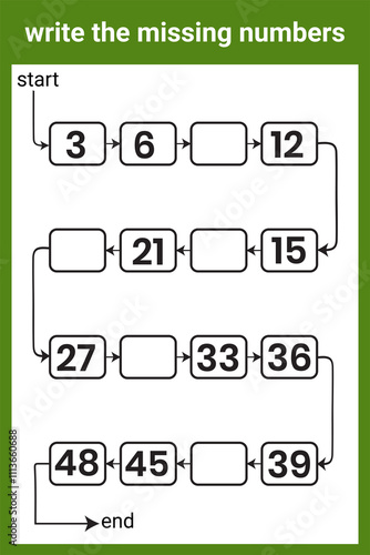 
Write the missing number Mathematics worksheet, Math activity Education developing worksheet for kids and toddlers 
