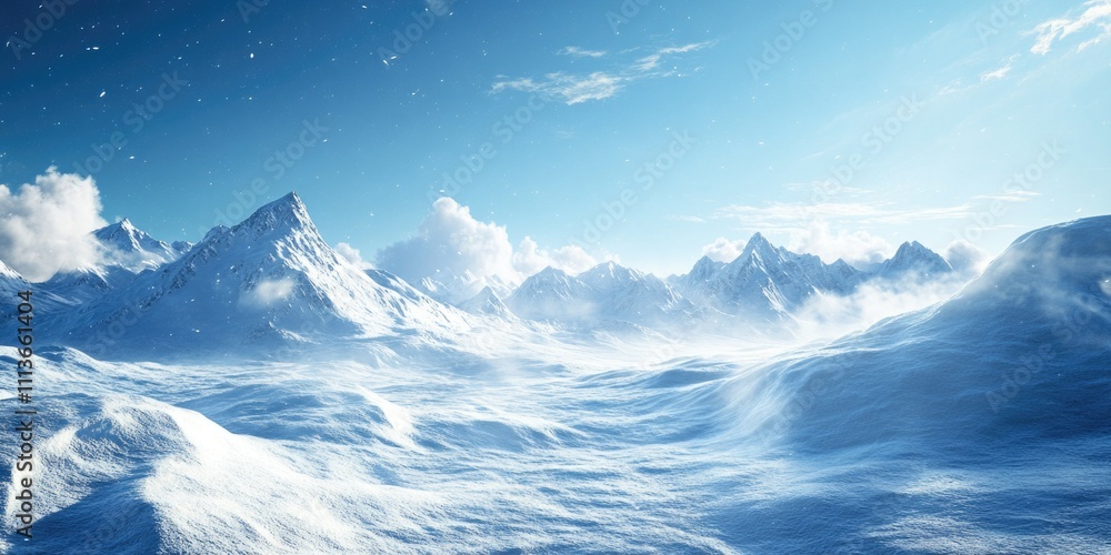 Serene Snowy Mountains Serene Snowy Mountains