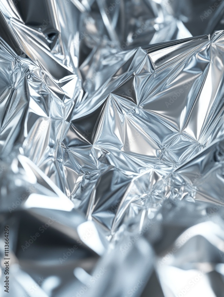 Shiny Silver Crumpled Foil Texture Shiny Silver Crumpled Foil Texture