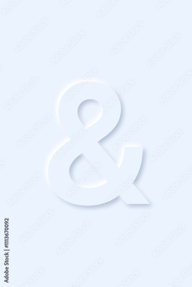 & ampersand on light blue background & ampersand on light blue background