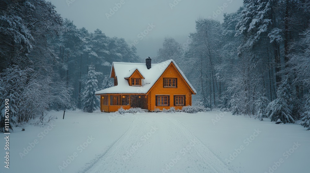 a house covered in snow a house covered in snow