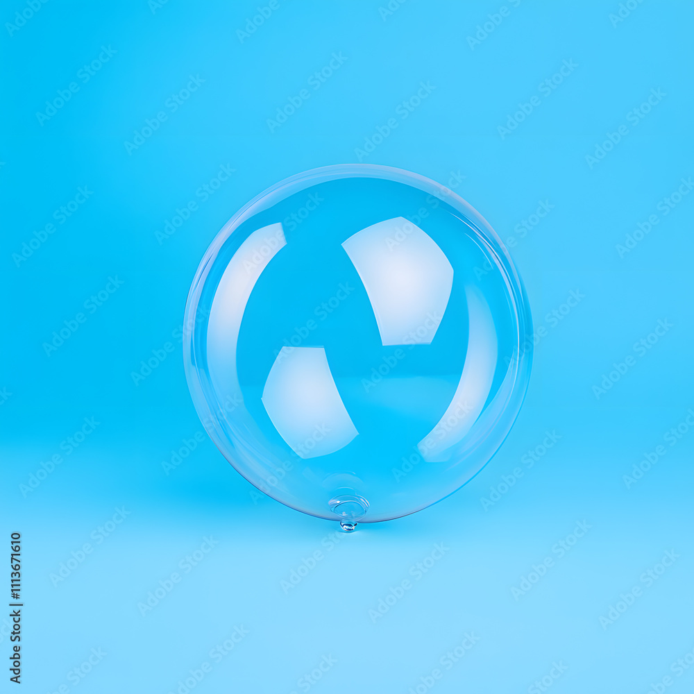 Soap bubble isolated on blue background Soap bubble isolated on blue background