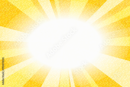 金色でキラキラのエフェクトがあるサンバーストの背景イラスト
