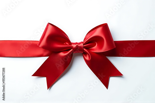 red bow isolated on white