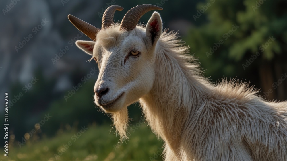 Goat in Green Pasture Goat in Green Pasture