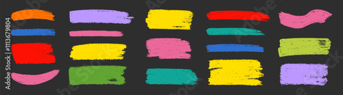 Brush box paint background frame. Brush paint stroke for text box square frame. Vector hand drawn banner background set for highlight design graphic element. Square banner stroke vector illustration.