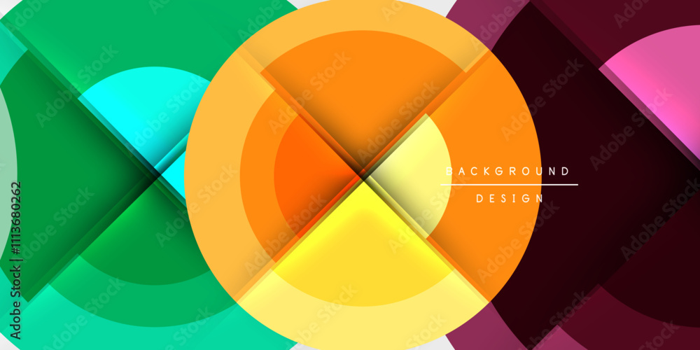 Fototapeta premium Techno circles and semi circles. Vector Illustration For Wallpaper, Banner, Background, Card, Book Illustration, landing page