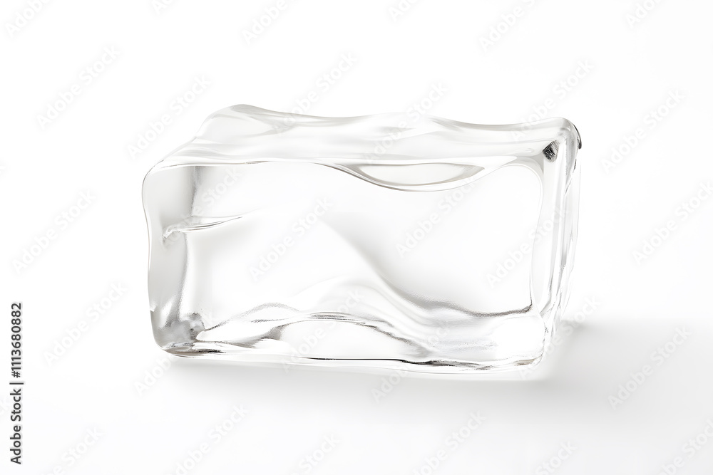 Clear ice cube isolated on white background Clear ice cube isolated on white background