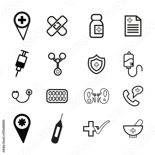 Medical icon healthcare and medicine insurance
