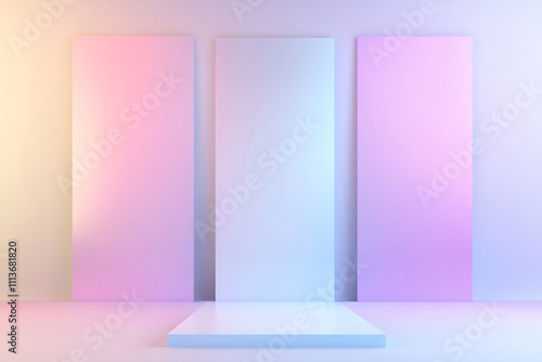 Gradient panel display space