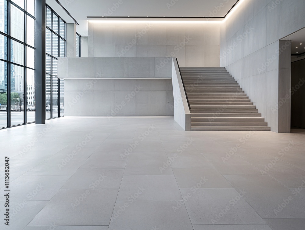 Fototapeta premium Durable ceramic tiles in architectural innovation, highlighting eco-friendly manufacturing processes