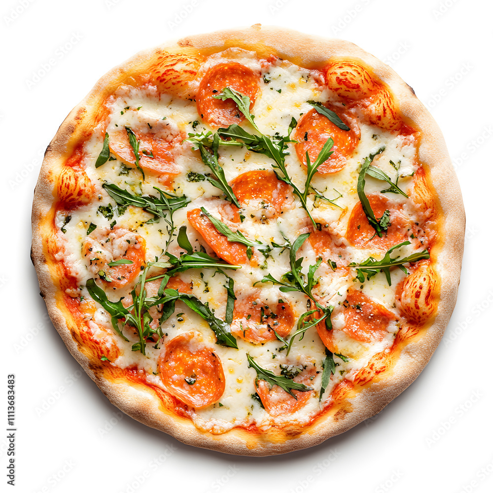 Top view pizza, isolated on white background Top view pizza, isolated on white background