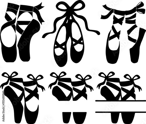Ballet Shoes digital designs for printing or cutting