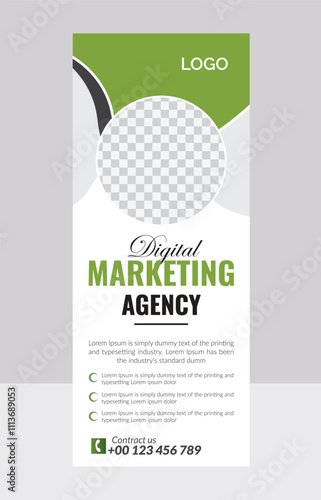 corporate and minimalistic Roll up banner design template