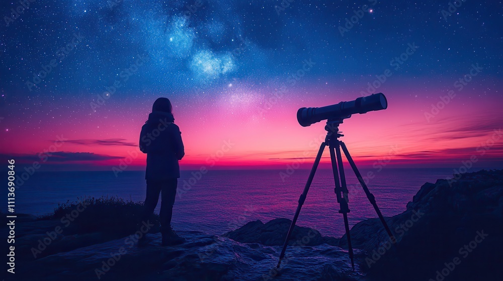 a telescope on a tripod a telescope on a tripod