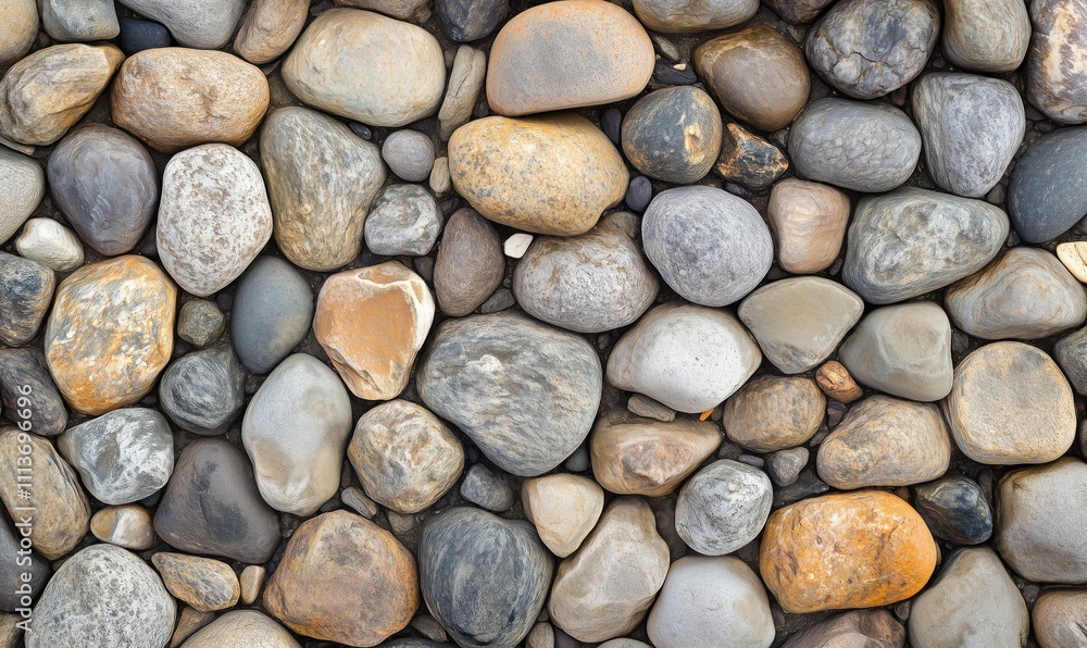 Pebbles and stones arrangement, various shapes and colors, natural texture, smooth surfaces, earthy tones Pebbles and stones arrangement, various shapes and colors, natural texture, smooth surfaces, earthy tones