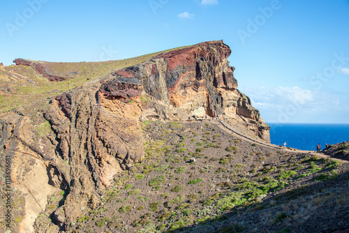  landscape along the vereda da Ponta de Sao Lourenço in Madeira, portugal