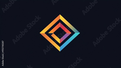 Abstract colorful geometric shape design.