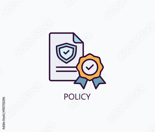 Policy Vector, Icon Or Logo Sign Symbol Illustration 