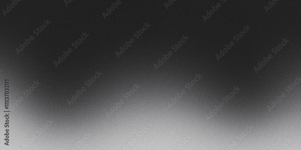 Dark grainy textured background blending black and white gradients. Subtle glowing noise effect ideal for posters, headers, or cover design
