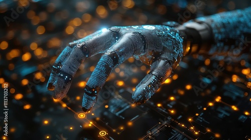 artificial intelligence technology concept human or use tech for connection to global business robot chat for business data management by technology smart robo
