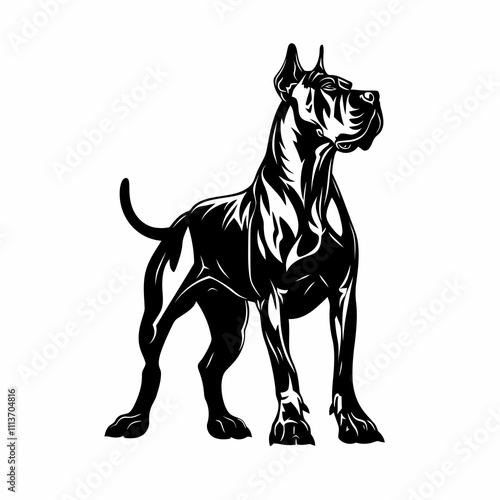 Great Dane Dog vector logo