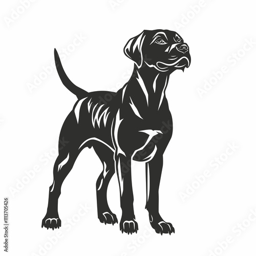 Vizsla Dog vector logo