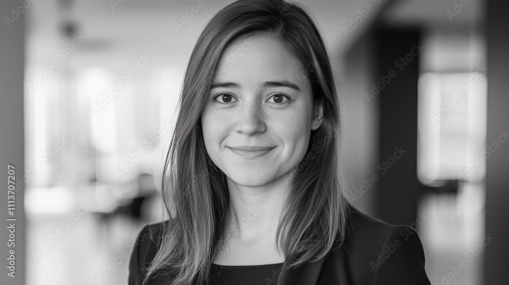 Fototapeta premium Woman Portrait Black And White Professional Headshot