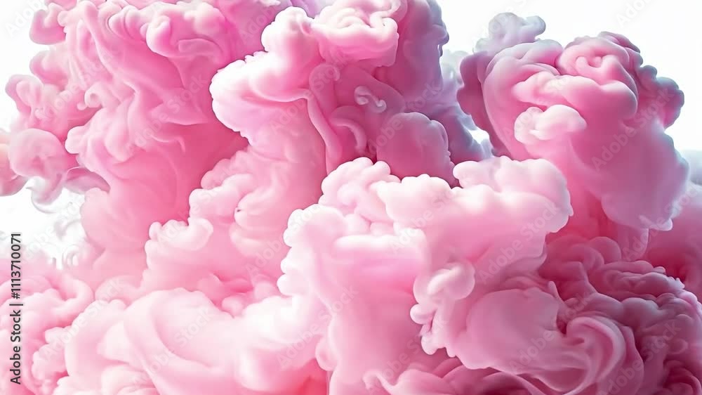 Pink Ink Cloud in Water Abstract Background Pink Ink Cloud in Water Abstract Background