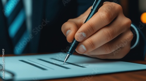 is writing or ticking correct mark to approve document or project concept management examination survey tick business or technology certification approved accepted pass inspectio photo