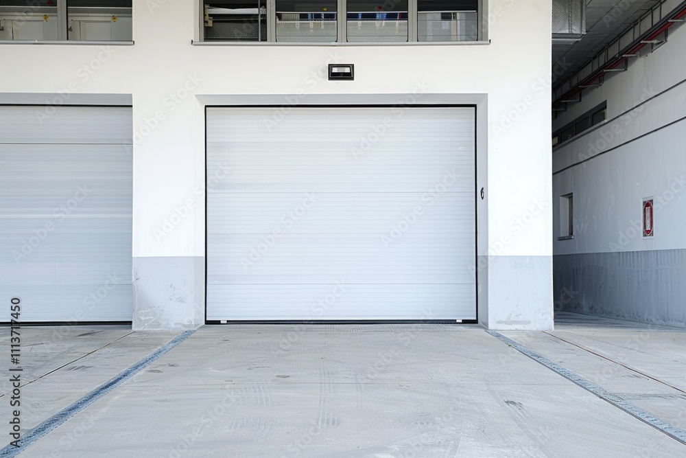 Automatic roll up gate and push up door for modern building.