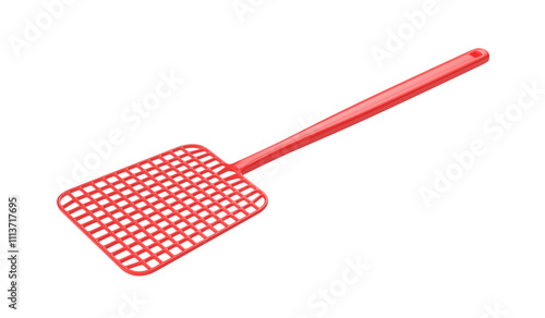 Billede på lærred Red fly swatter on transparent background