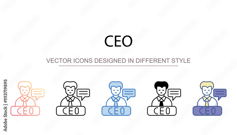 Ceo icon design with white background stock illustration Ceo icon design with white background stock illustration