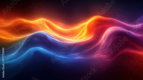 Vibrant Abstract Background Design with Rainbow Colors and Soft Glow Effects