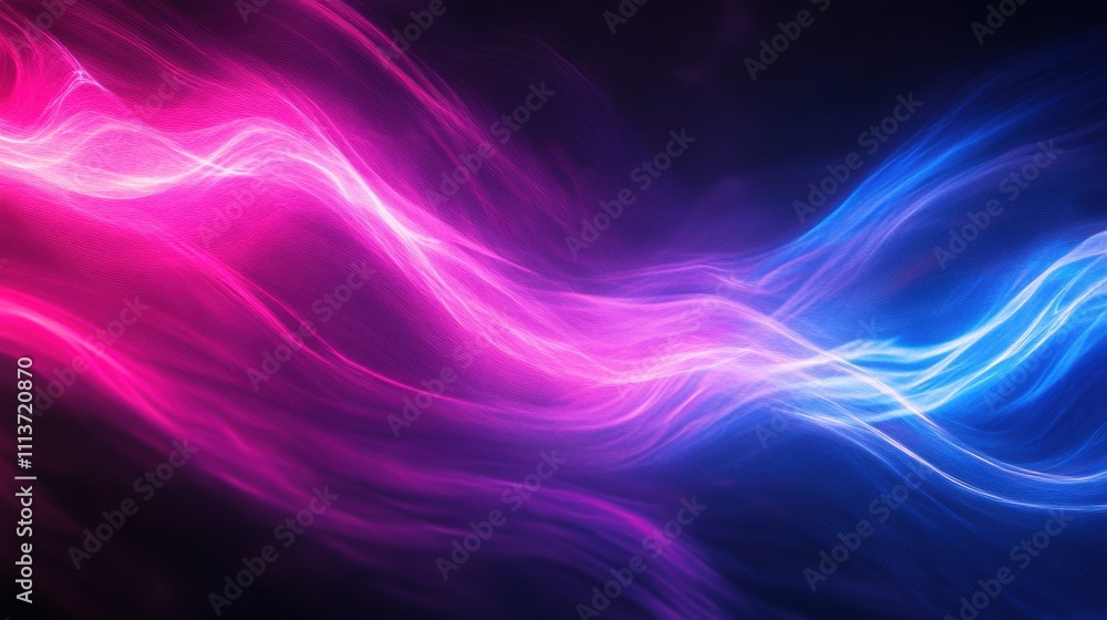 Abstract vibrant waves of pink and blue light creating a mesmerizing flow. Abstract vibrant waves of pink and blue light creating a mesmerizing flow.