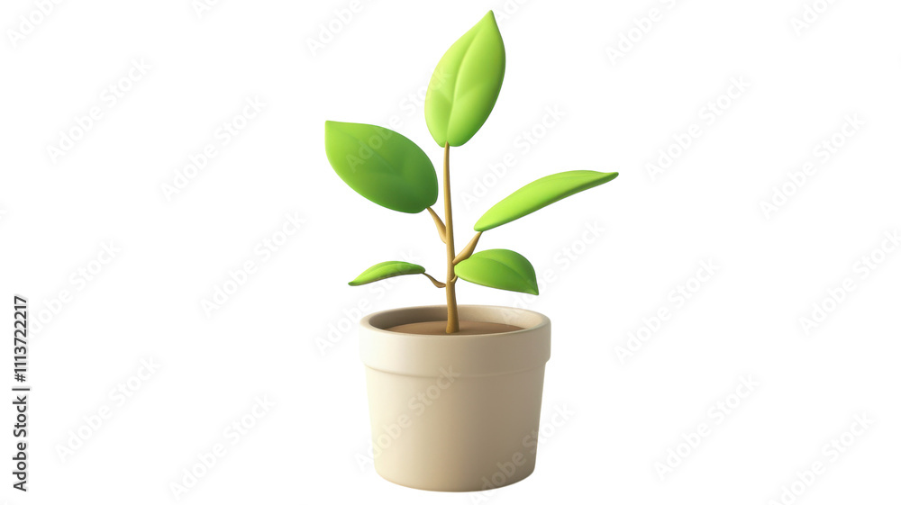 3D Isolated Baby Plant Icon Suitable for Gardening Themes and Digital Illustrations 3D Isolated Baby Plant Icon Suitable for Gardening Themes and Digital Illustrations
