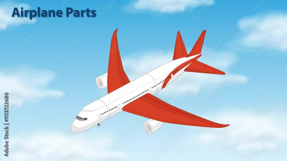 Airplane Parts Exploded View Animation Stock 비디오 | Adobe Stock