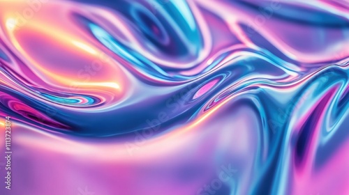 Abstract fluid design in vibrant pink and blue hues, creating a mesmerizing wave-like effect.