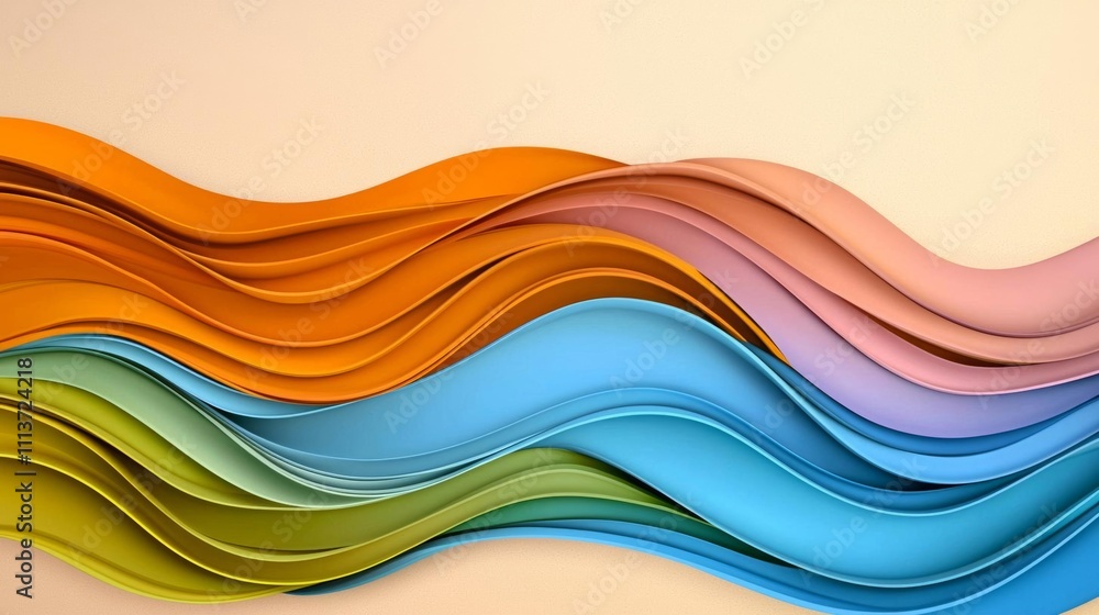 a photostock of a clean vector illustration of abstract waves in gradient tones, creative visuals 2025 a photostock of a clean vector illustration of abstract waves in gradient tones, creative visuals 2025