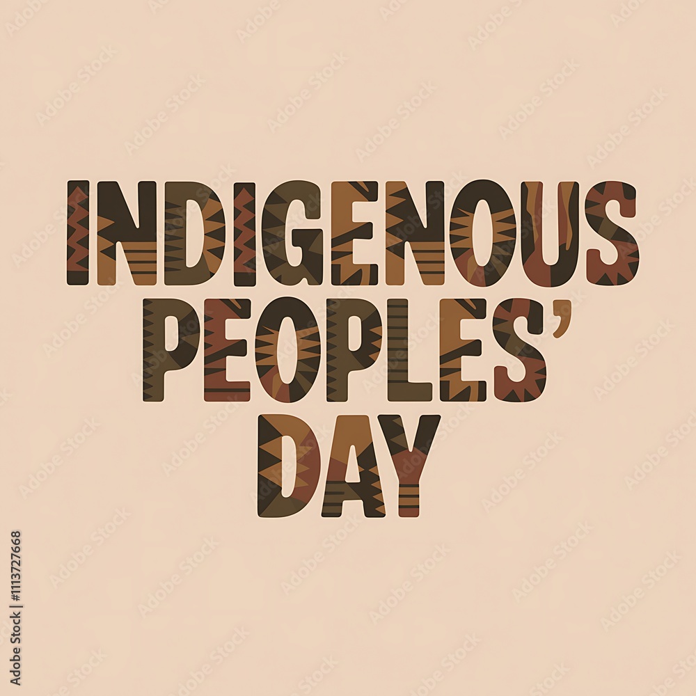 Obraz premium Indigenous Peoples Day Celebrated with Tribal Art Design
