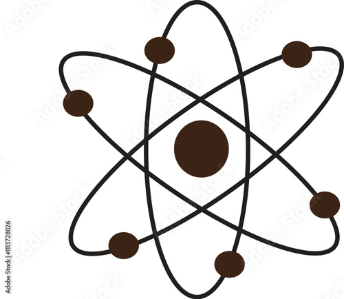 atom symbol on black