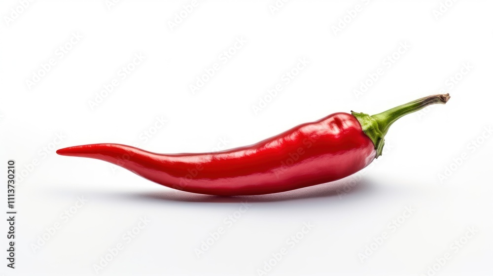 Single Red Chili Pepper Isolated Single Red Chili Pepper Isolated