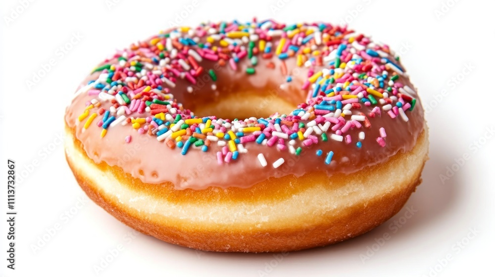 Donut with sprinkles isolated on white background Donut with sprinkles isolated on white background