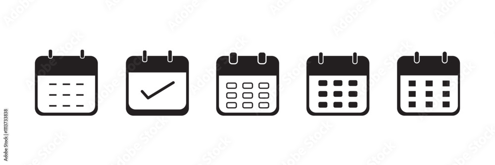 Calendar icon set. Calender symbol. calendar vector icon Calendar icon set. Calender symbol. calendar vector icon