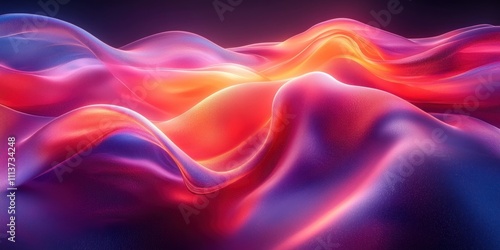 Wallpaper Mural Futuristic Abstract Composition with Iridescent Ribbons and Soft Pastel Lighting Torontodigital.ca