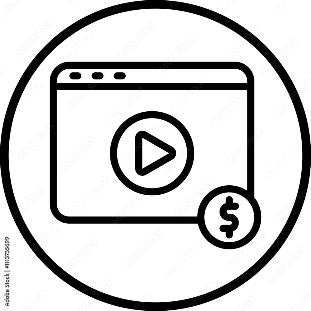 Earned Media Icon Style Earned Media Icon Style