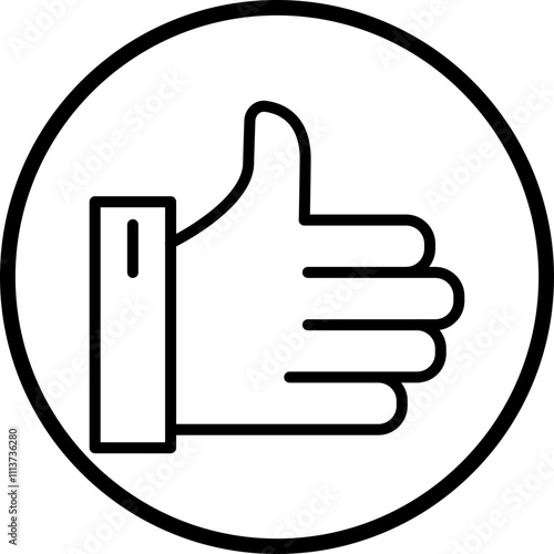 Okay Hand Sign Icon Style