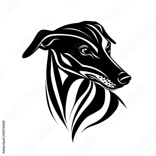 Aggressive Greyhound Dog logo