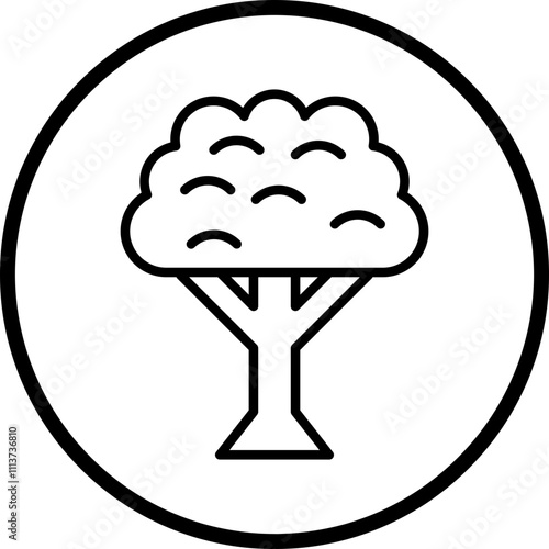 Oak Tree Icon Style