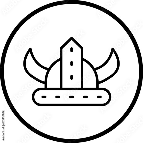 Viking Helmet Icon Style